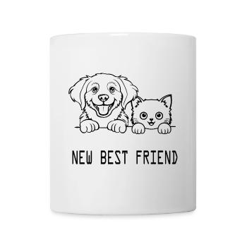 Beste Freundin Geschenk Baby Name Hund und Katze - Tasse - Weiß - Vorne