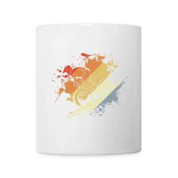Mountain Biking Sketch Retro - Mug - white - Front