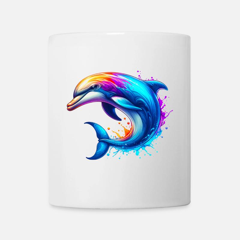 Delfin - Tasse - Weiß