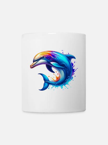 Delfin - Tasse - Weiß