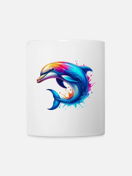 Delfin - Tasse - Weiß