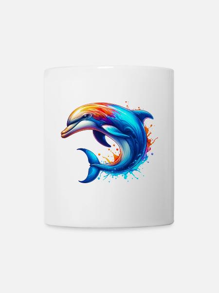 Delfin - Tasse - Weiß