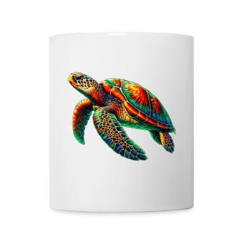 Tortue marine - Mug blanc - blanc - Devant