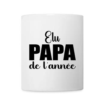 elu papa de l'annee | cadeau fête des pères - Mug blanc - blanc - Devant