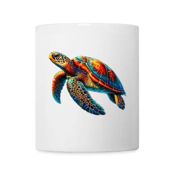 Tortue marine - Mug blanc - blanc - Devant