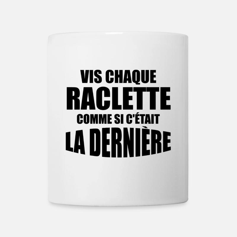 Raclette, fromage, fromage fondu - Mug blanc - blanc