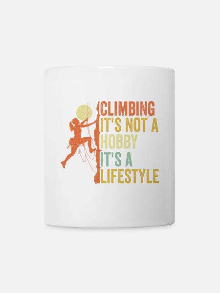 L’escalade - ce n’est pas un passe-temps. C’est un style de vie - Mug blanc - blanc