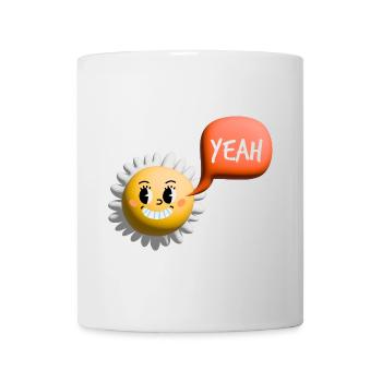 sonne yeah 3d - Tasse - Weiß - Vorne