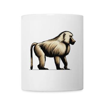 Pavian - Tasse - Weiß - Vorne
