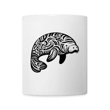 Lamantin tribal - Mug blanc - blanc - Devant