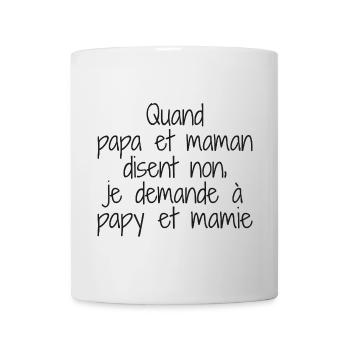 Papy et mamie - Mug blanc - blanc - Devant