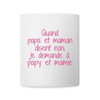 Papy et mamie - Mug blanc - blanc - Devant