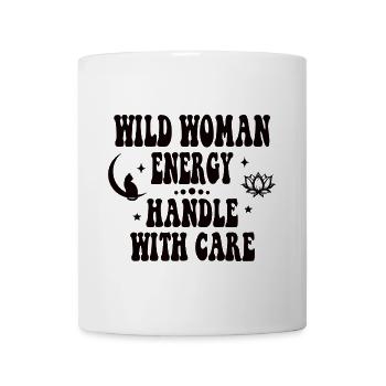 Wild woman energy - handle with care schwarz - Mug - white - Front