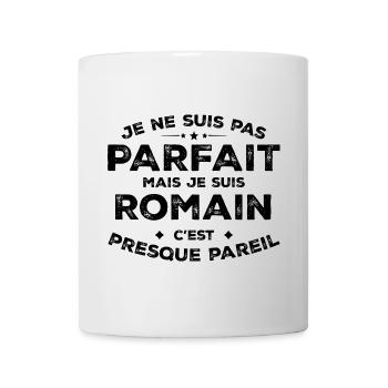 Romain Un Prénom, Une Attitude L’Humour Romain - Mug blanc - blanc - Devant