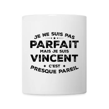 Vincent Un Prénom, Une Attitude L’Humour Vincent - Mug blanc - blanc - Devant