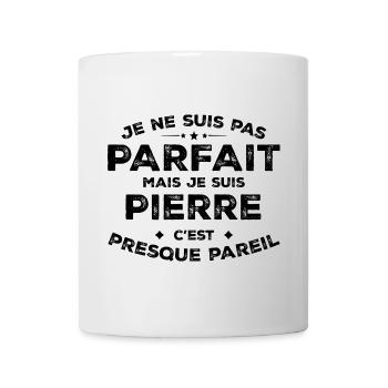 Pierre Un Prénom, Une Attitude L’Humour Pierre - Mug blanc - blanc - Devant