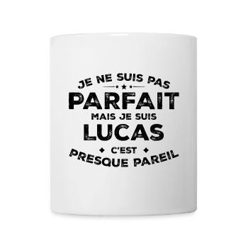 Lucas Un Prénom, Une Attitude L’Humour Lucas - Mug blanc - blanc - Devant