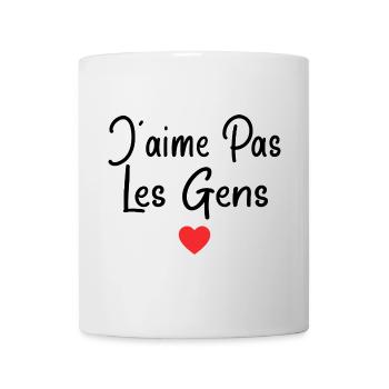 Humoristique adolescent Humour J'aime Pas Les Gens - Mug blanc - blanc - Devant