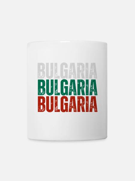 Bulgarische Flagge, Bulgarischer Stolz - Tasse - Weiß