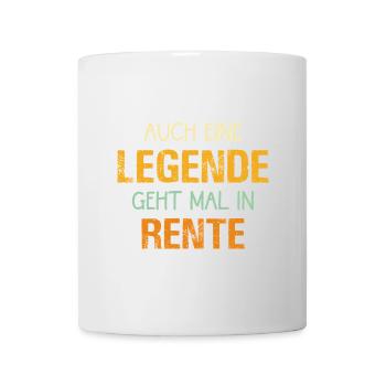 Auch eine Legende geht mal in Rente retro  - Tasse - Weiß - Vorne