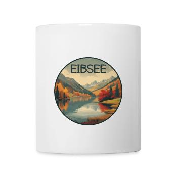 Eibsee retro bergsee - Tasse - Weiß - Vorne