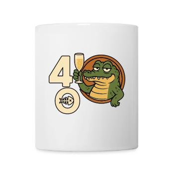Vive le 40 – Édition Crocodile - Mug blanc - blanc - Devant