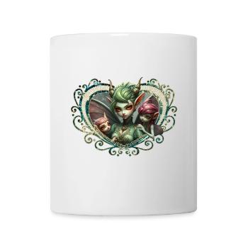 Les trois fées, compagnes du cœur magique - Mug blanc - blanc - Devant