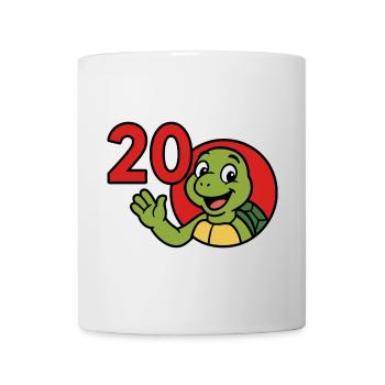 Turtle 20 ans de plaisir - Mug blanc - blanc - Devant