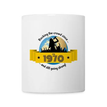 55. Anniversaire Qui fait vibrer la foule depuis 07/1970 - Mug blanc - blanc - Devant