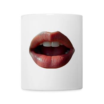 Close Lips: Kiss Motif - Mug - white - Front