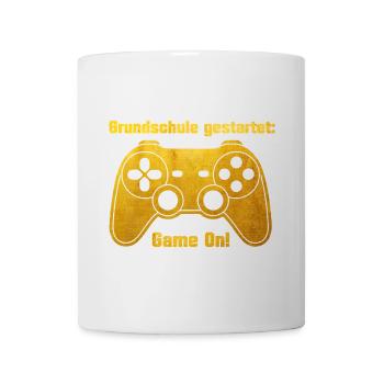 Einschulung - Game on - Spielkonsole - goldfarben - Tasse - Weiß - Vorne