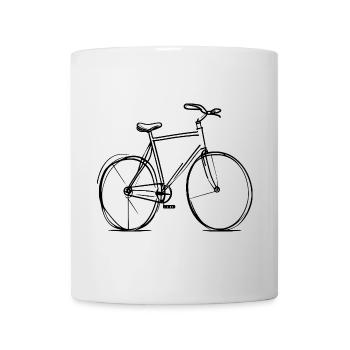 Bicycle Line Drawing - Mug - white - Front