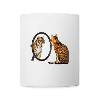 Believe In Yourself Cat – Unleash Your Inner Tiger - Mug - white - Front