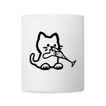 Durstiges Kätzchen - Tasse - Weiß - Vorne