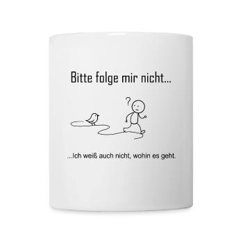 Chemise amusante en forme de bâton - S’il vous plaît, ne suivez pas - Mug blanc - blanc - Devant