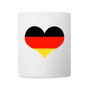 Allemagne coeur noir rouge or - Mug blanc - blanc - Devant
