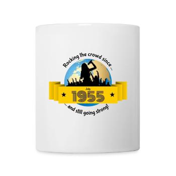 70e anniversaire Fait vibrer la foule depuis 07/1955 - Mug blanc - blanc - Devant