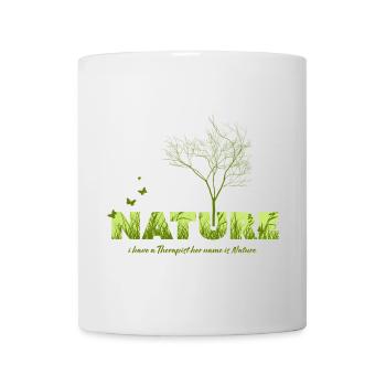 Vivid tree and nature motif for clothing - Mug - white - Front