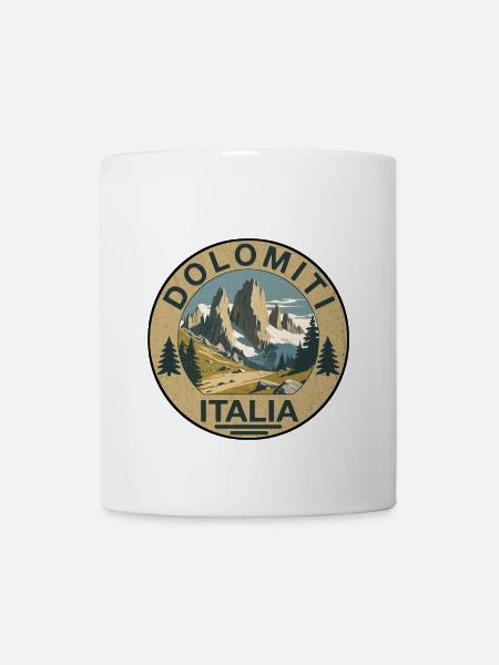 Dolomiten rund - Tasse - Weiß