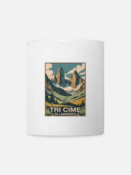 Tri Cime Dolomiten - Tasse - Weiß