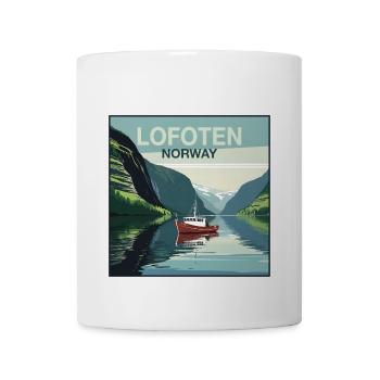 Hochseefischen Norwegen Lofoten - Tasse - Weiß - Vorne