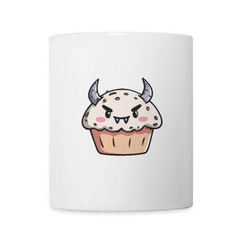 Niedliche Monster Cupcake Illustration - Tasse - Weiß - Vorne