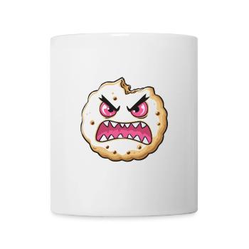 Popup de cookie agressif avec des yeux roses - Mug blanc - blanc - Devant