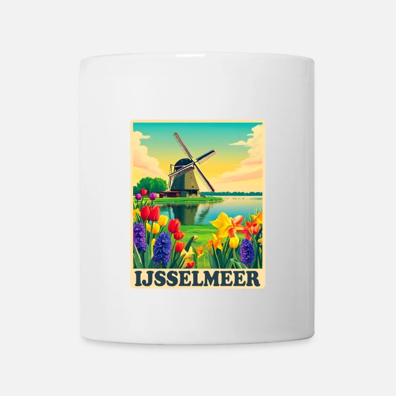 Moulin à vent d’Ijsselmeer Holland - Mug blanc - blanc