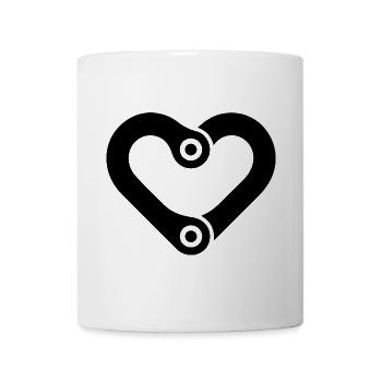 Cycling Heart Chain Link - Mug - white - Front