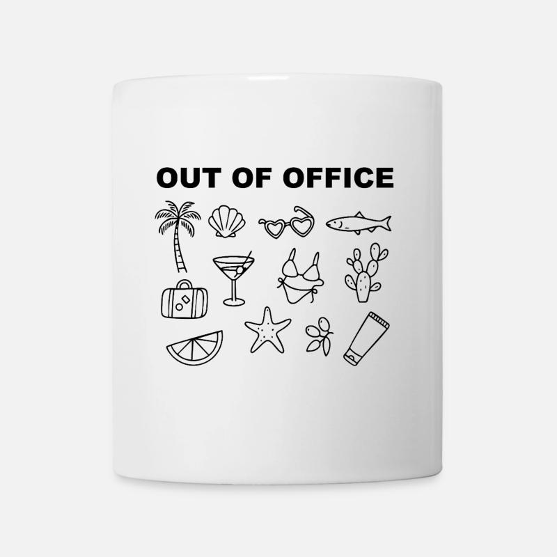 Absent du bureau - Mug blanc - blanc