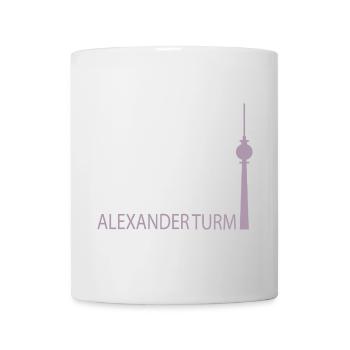 Witziger Berliner Fernsehturm Silhouette Parodie - Tasse - Weiß - Vorne