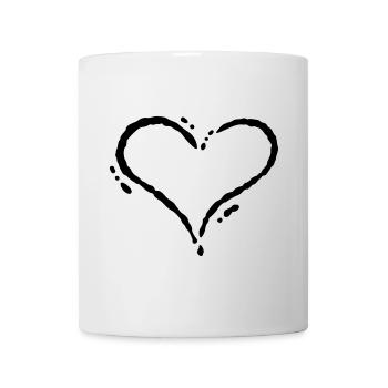 Herz - Scribble (Zeichnung) - Tasse - Weiß - Vorne