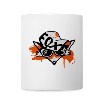 Fuchs mit Baseballkappe - Tasse - Weiß - Vorne