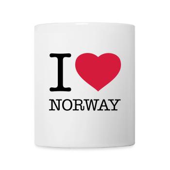 I LOVE NORWAY Norge Norwegen - Mug - white - Front